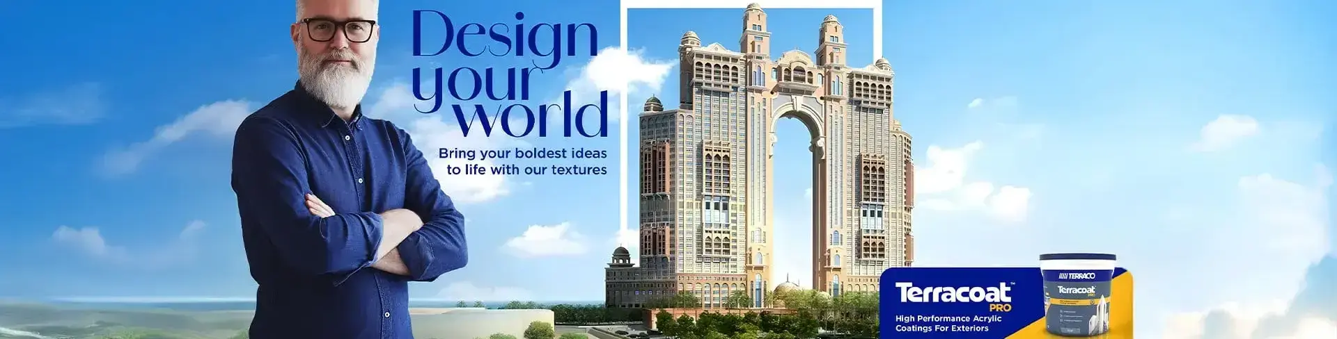 Terraco Design Your World campaign featuring Rixos Marina in the UAE and Terracoat Pro exterior coatings